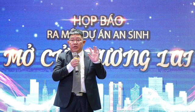 Ông Nguyễn Huỳnh Đạt, Tổng giám đốc Công ty CP Tập đoàn Vietfood International, chia sẻ về dự án an sinh chia sẻ khó khăn với 6 triệu hộ gia đình có thu nhập thấp